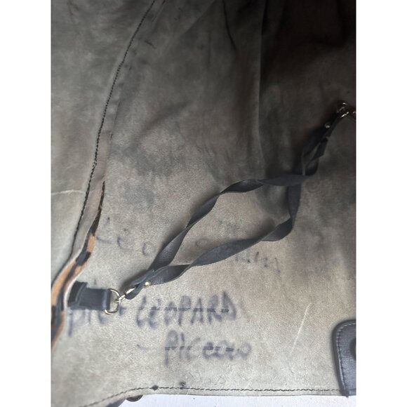 Leopard Print Tote Bag with Black Accents - Picture 11 of 11